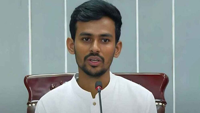 যুব ও ক্রীড়া মন্ত্রণালয়ের উপদেষ্টা আসিফ মাহমুদ সজীব ভুঁইয়া